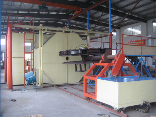 Rotationele gietmachine voor het op maat maken van rollen met en luchtblaasmachine