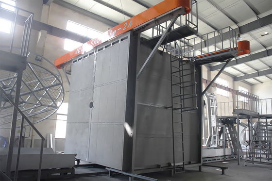 Een volledig automatische rotatievormmachine die wordt bestuurd door PLC Een rolvormmachine die wordt gebruikt voor de productie van watertanks