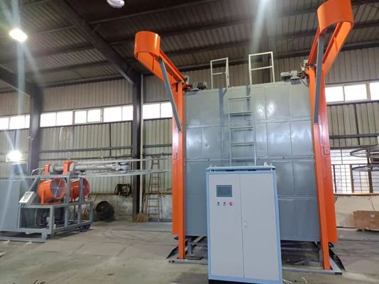 1-8rpm Automatic Shuttle Rotomolding Machine met PLC Operating System Een machine die verschillende plastic producten kan produceren.