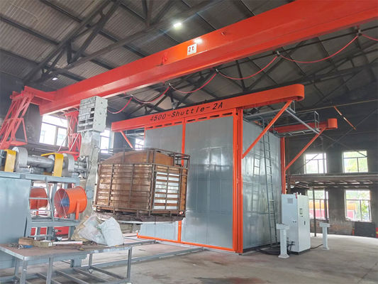 Automatische Shuttle Rotationele Gietmachine 2 Wagon 7.5KW Power PLC Control