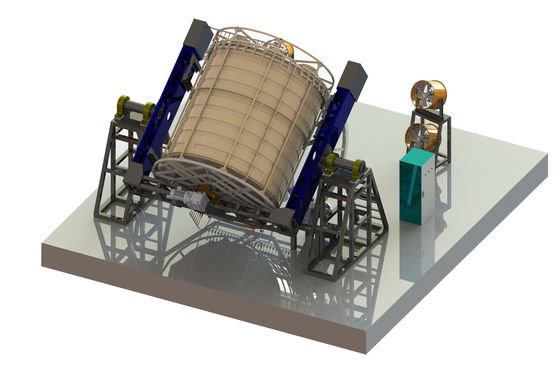 PLC-systeem Rock N Roll Rotomoulding Machine Watergekoeld Volledig automatische productie van kunststof