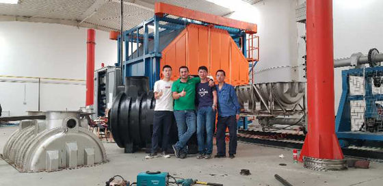 Plastic product dat machine maakt Shuttle Rotomolding Machine in China Plastic holle vormmachine