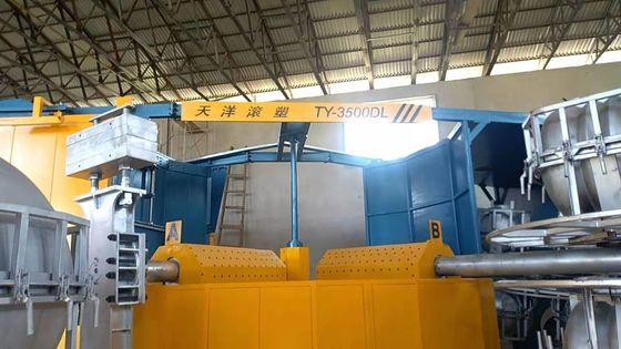 Toren Drie Arm Draaiende Plastic Vorming Vrijstaande Torret Roto Gietmachines