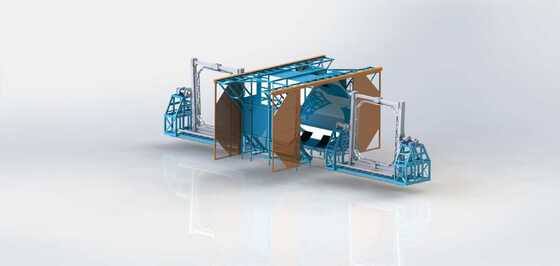 Grote Shuttle-Type Spuitgietmachine voor Hoogenergetische Rotatiegietapparatuur